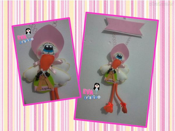 Placa infantil cegonha